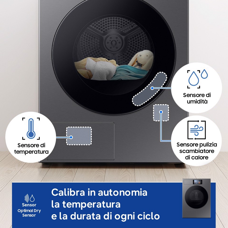 Samsung Series 9 DV90F09F4S asciugatrice Libera installazione Caricamento frontale 9 kg Grigio scuro