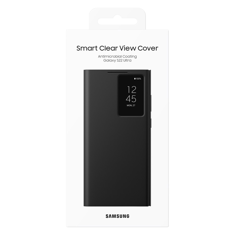Samsung Smart Clear View Cover per Galaxy S22 Ultra, Black