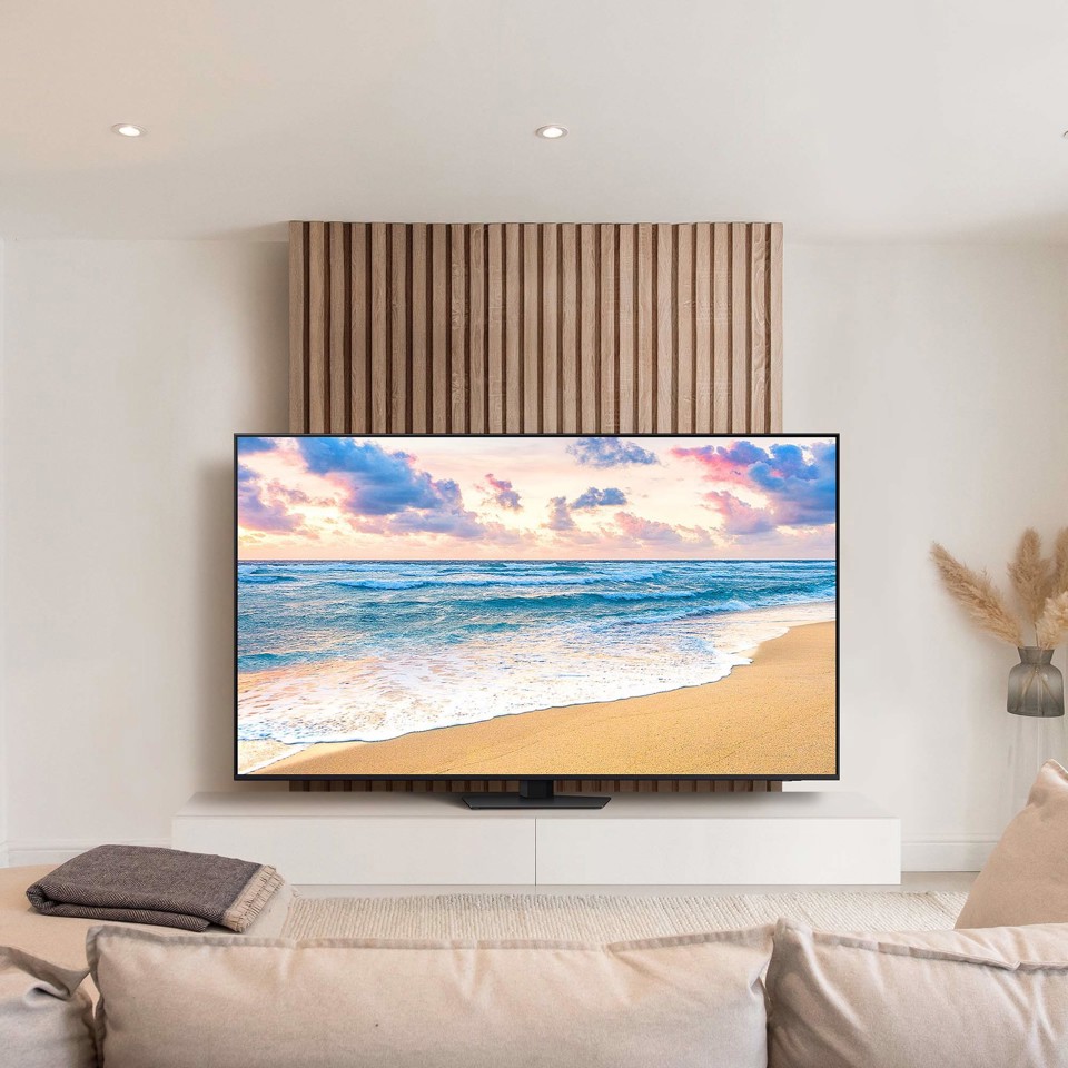 Samsung Smart TV 55” QE55QN85DBTXZT Neo QLED 4K Mini LED Carbon Silver 2024, Processore NQ4 AI GEN2, Tecnologia Quantum Matrix, Simple Chamfer Design, Dolby Atmos