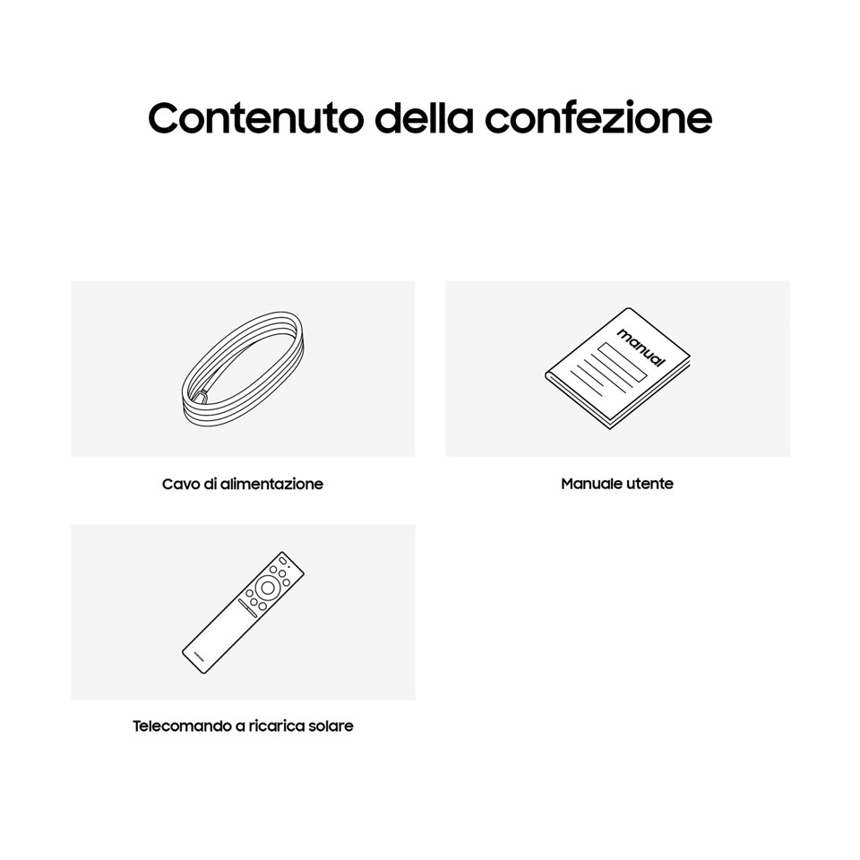 Samsung Smart TV 65” QE65QN90DATXZT Neo QLED 4K Mini LED Titan Black 2024, Processore NQ4 AI GEN2, Tecnologia Quantum Matrix, Neo Slim Design, Dolby Atmos