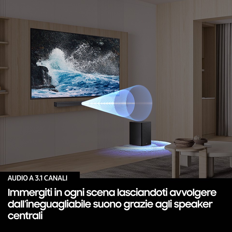 Samsung Soundbar HW-B650F/ZF, Audio 3.1 canali, Wireless Dolby 5.1ch, 2025