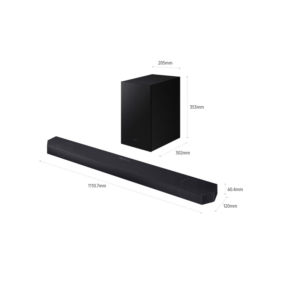 Samsung Soundbar HW-Q600H/XC, Audio 3.1.2 canali, potenza 320W, Voice Enhance Mode, Bluetooth 5.3, Q-Symphony, Wireless Dolby Atmos, 2026