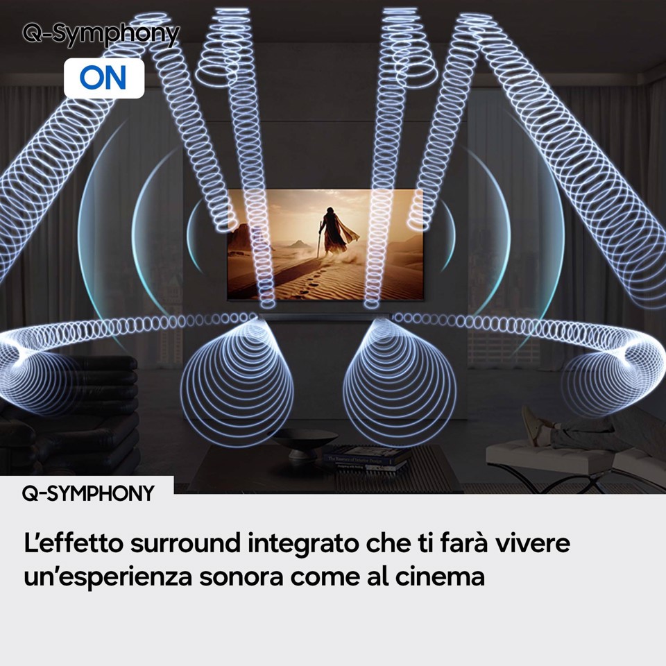 Samsung Soundbar HW-Q600H/XC, Audio 3.1.2 canali, potenza 320W, Voice Enhance Mode, Bluetooth 5.3, Q-Symphony, Wireless Dolby Atmos, 2026