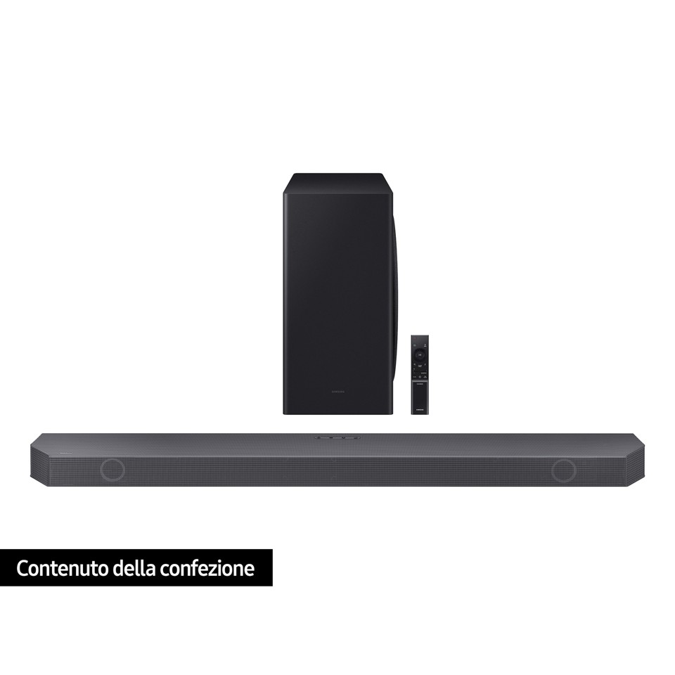Samsung Soundbar HW-Q800B/ZF con subwoofer 5.1.2 canali 360W 2022, audio 3D wireless ottimizzato, effetto cinema surround