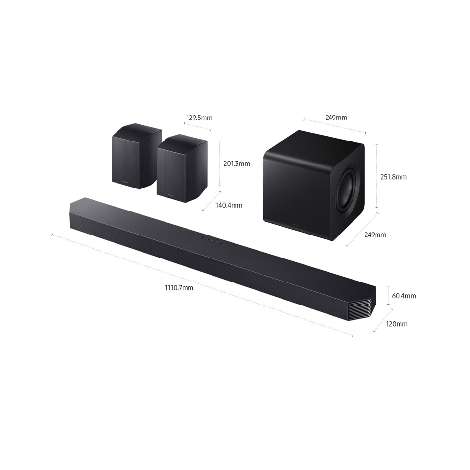 Samsung Soundbar HW-Q930H/XC, Audio 9.1.4 canali, potenza 580W, Active Voice Amplifier Pro, Bluetooth 5.3, Q-Symphony, Wireless Dolby Atmos, 2026