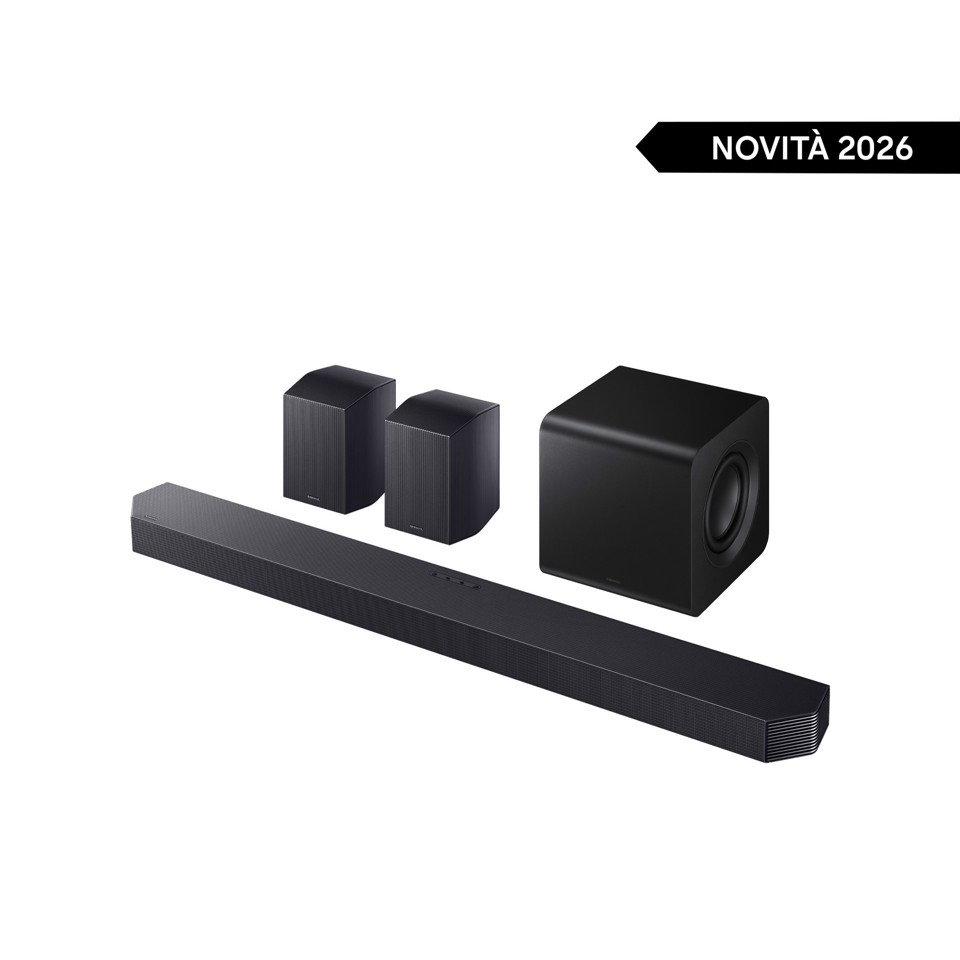 Samsung Soundbar HW-Q930H/XC, Audio 9.1.4 canali, potenza 580W, Active Voice Amplifier Pro, Bluetooth 5.3, Q-Symphony, Wireless Dolby Atmos, 2026