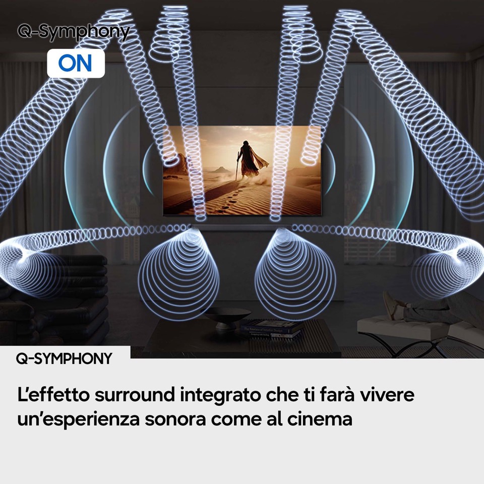 Samsung Soundbar HW-Q930H/XC, Audio 9.1.4 canali, potenza 580W, Active Voice Amplifier Pro, Bluetooth 5.3, Q-Symphony, Wireless Dolby Atmos, 2026