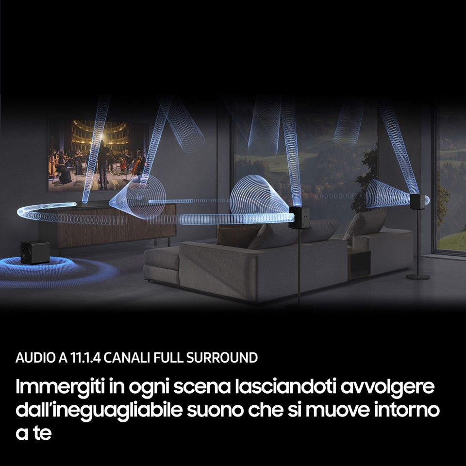 Samsung Soundbar HW-Q990F/ZF, Audio 11.1.4 canali, Wireless Dolby Atmos, 2025