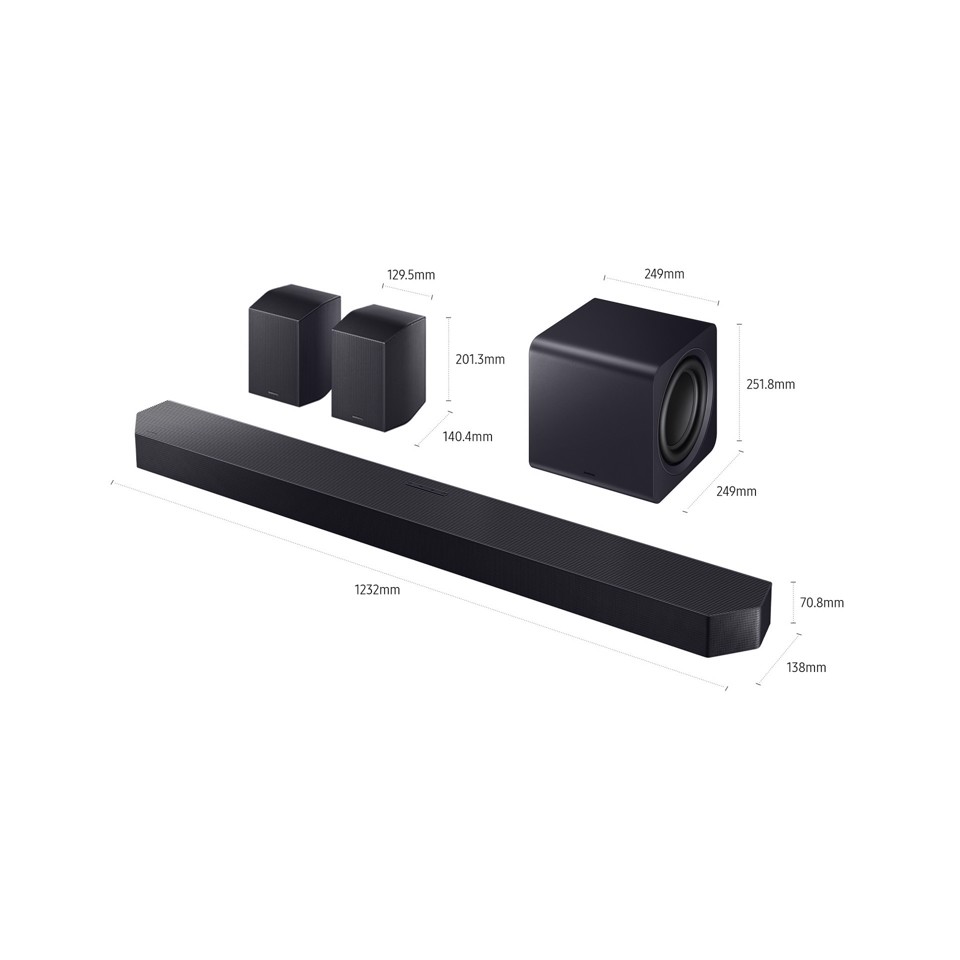 Samsung Soundbar HW-Q990H/XC, Audio 11.1.4 canali, potenza 756W, Active Voice Amplifier Pro, Auto AV Sync, Bluetooth 5.3, Q-Symphony, Wireless Dolby Atmos, 2026