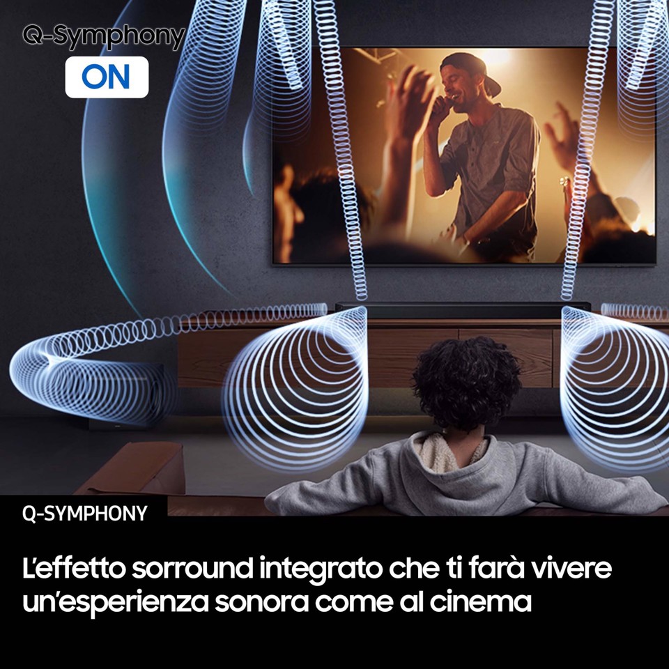 Samsung Soundbar HW-QS700F/ZF, Audio 3.1.2 canali, Wireless Dolby Atmos, 2025