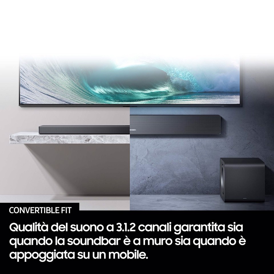 Samsung Soundbar HW-QS700F/ZF, Audio 3.1.2 canali, Wireless Dolby Atmos, 2025