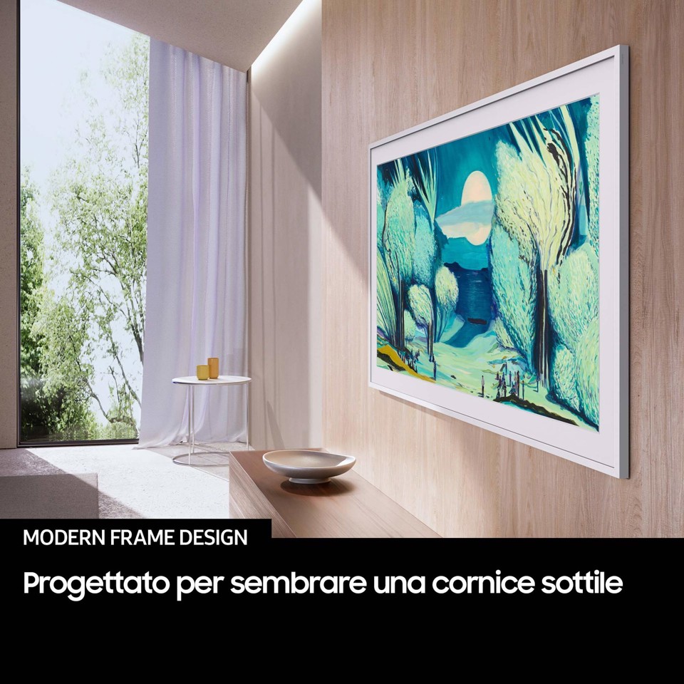 Samsung The Frame AI TV 43" QE43LS03FAUXZT 4K, Processore NQ4 AI Gen2, 4K AI Upscaling, Art Mode, Matte Display, Quantum HDR, Dolby Atmos & OTS Lite, Modern Frame Design, Vision AI Smart TV, 2025