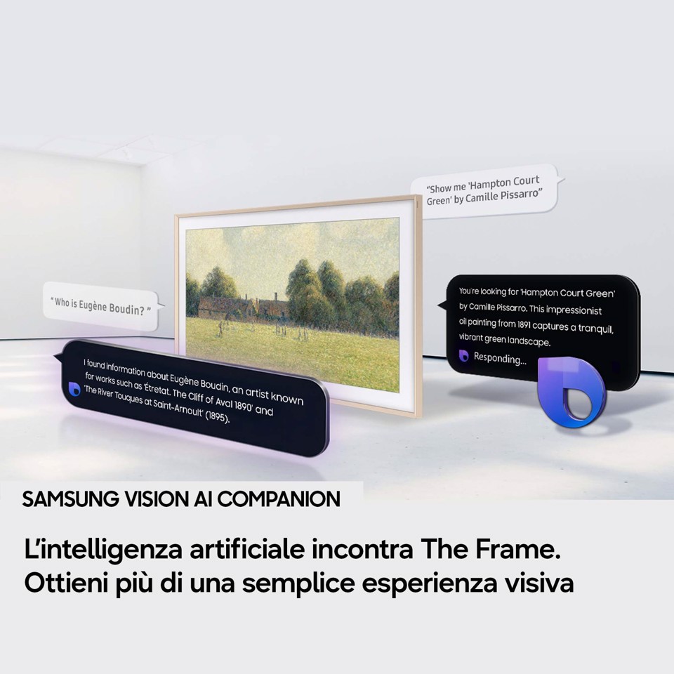 Samsung The Frame Pro AI TV 55" QE55LS03HWUXZT 4K, Processore NQ4 AI Gen3, 4K AI Upscaling, Art Mode, Glare Free, Neo Quantum HDR, Dolby Atmos & OTS, Modern Frame Design, Vision AI Smart TV, 2026