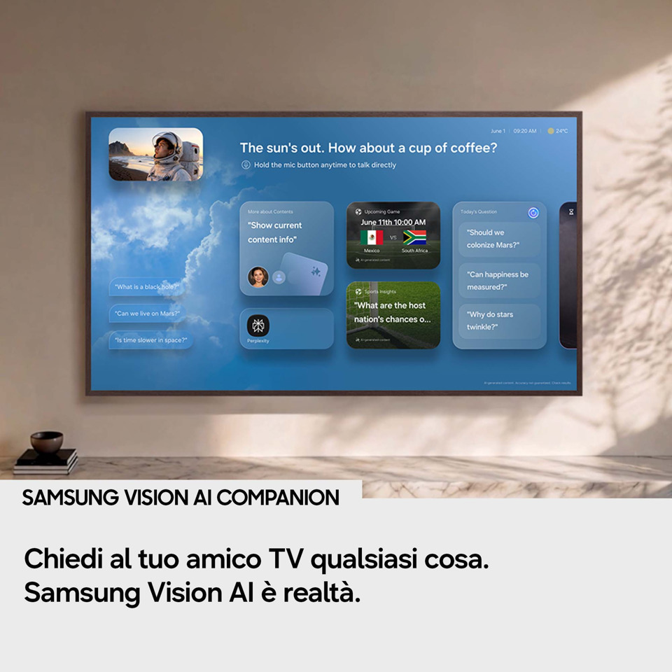 Samsung The Frame Pro AI TV 65" QE65LS03HWUXZT 4K, Processore NQ4 AI Gen3, 4K AI Upscaling, Art Mode, Glare Free, Neo Quantum HDR, Dolby Atmos & OTS, Modern Frame Design, Vision AI Smart TV, 2026