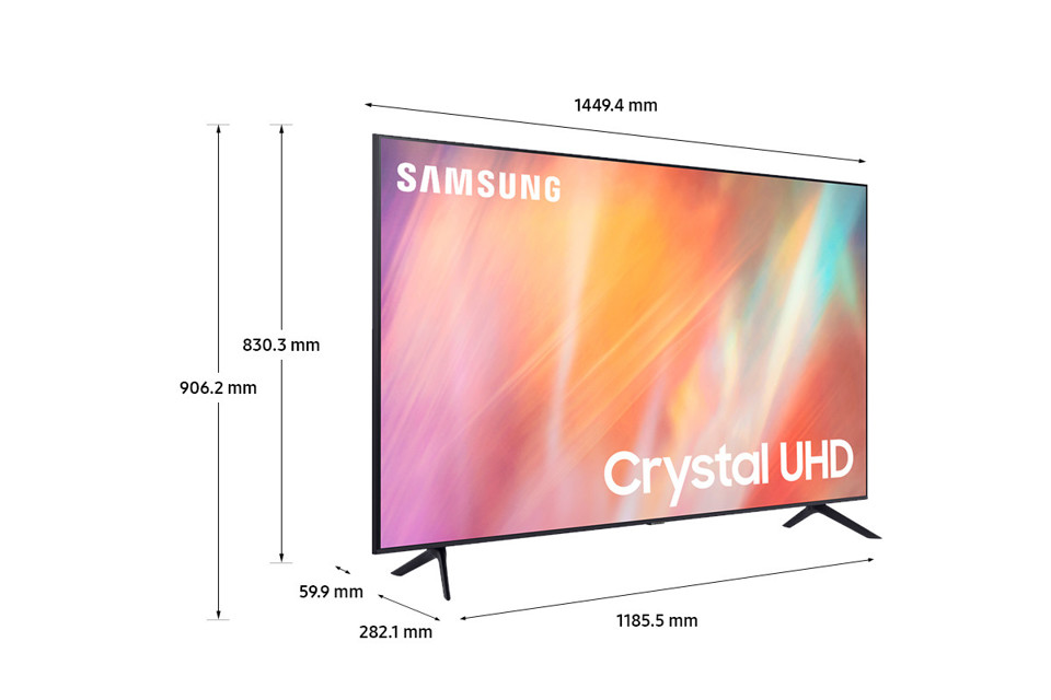 Samsung TV Crystal UHD 4K 65” UE65AU7170 Smart TV Wi-Fi Titan Gray 2021