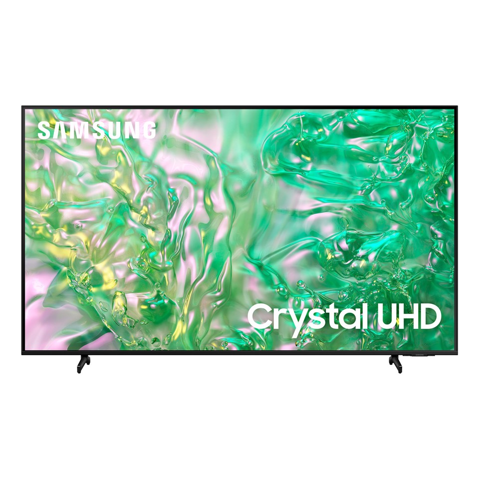 Samsung TV Crystal UHD 4K 75” UE75DU8070UXZT Smart TV Wi-Fi Black 2024, Processore Crystal 4K, 4K Upscaling, AirSlim Design, OTS Lite