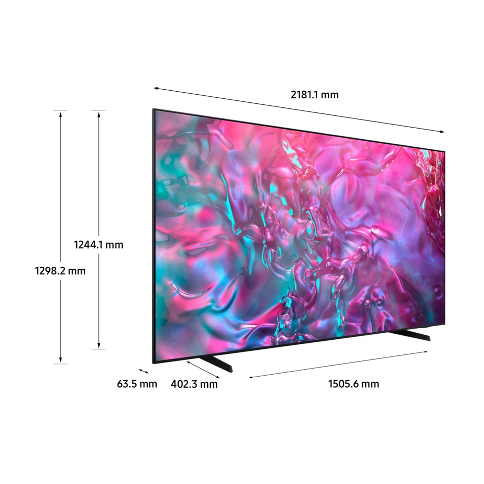 Samsung TV Crystal UHD 4K 98” UE98DU9070UXZT Smart TV Wi-Fi Graphite Black, Processore Crystal 4K, 4K Upscaling, Slim Look, OTS Lite