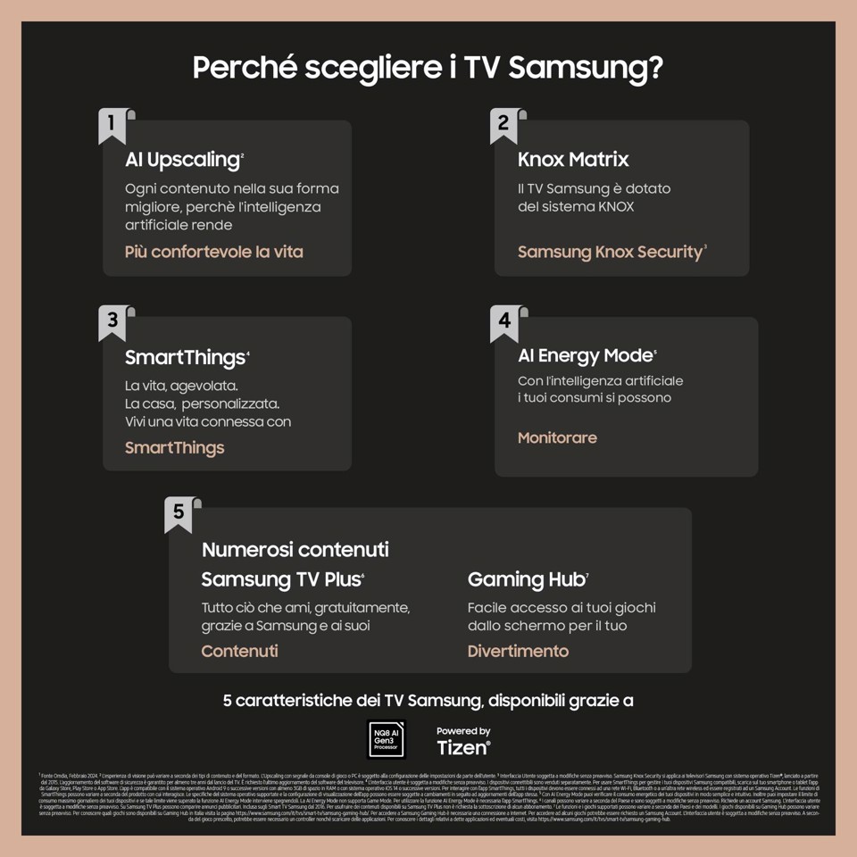 Samsung TV Crystal UHD 4K 98” UE98DU9070UXZT Smart TV Wi-Fi Graphite Black, Processore Crystal 4K, 4K Upscaling, Slim Look, OTS Lite