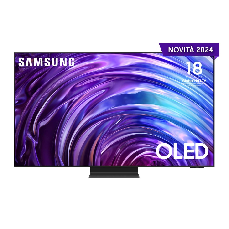Samsung TV OLED 4K 65" QE65S95DATXZT Smart TV Wi-Fi Graphite Black 2024, Processore NQ4 AI GEN2, OLED Glare Free, Infinity One Design, Dolby Atmos