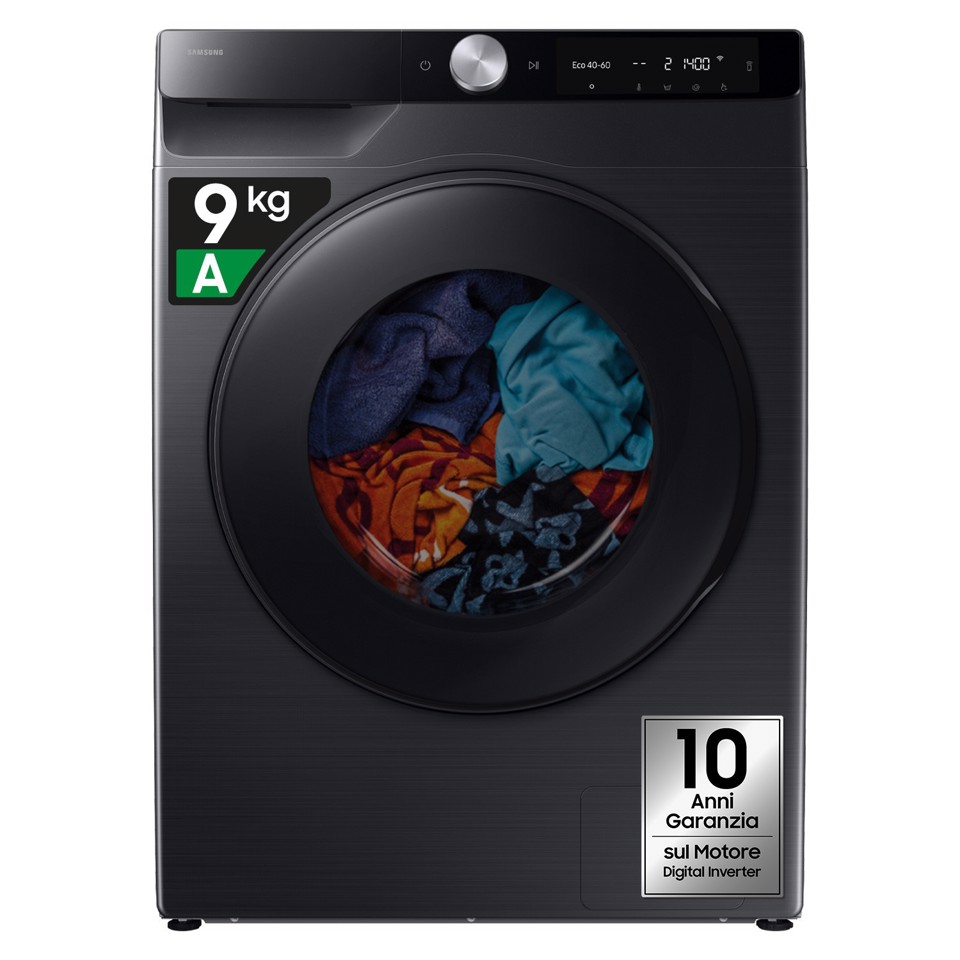 Samsung WD90DG6G94BB/U3 lavasciuga Libera installazione Caricamento frontale Nero