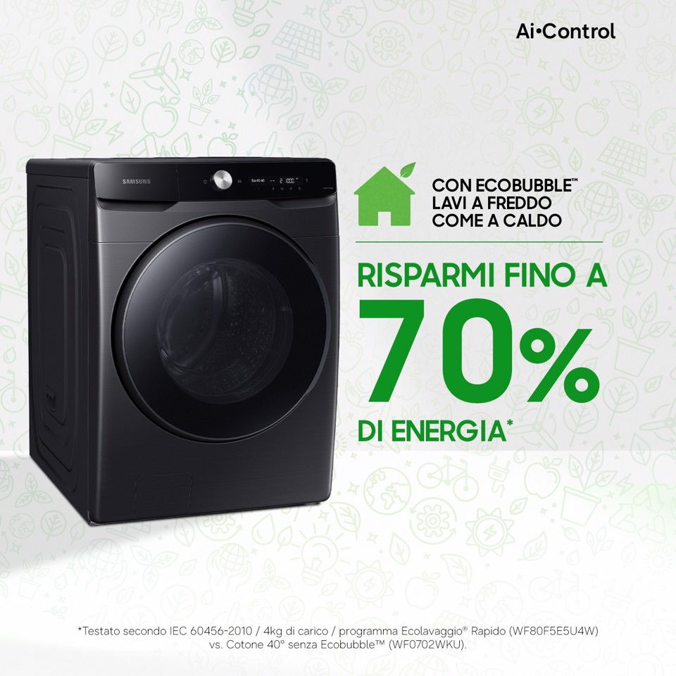 Samsung WF20DG8650BV lavatrice Caricamento frontale 20 kg 1000 Giri/min Nero