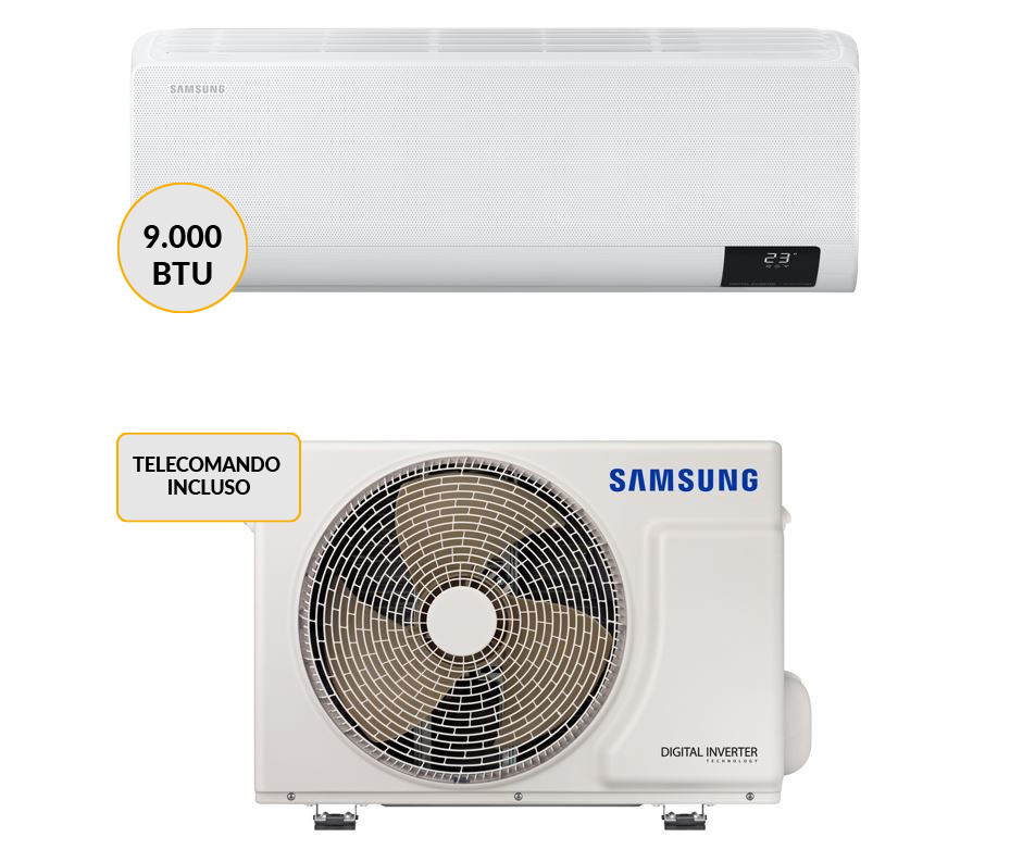 Samsung WindFree Comfort Next Condizionatore MONO split  9000btu Wi-Fi AR09TXFCAWKNEU + AR09TXFCAWKXEU Climatizzatore Fisso