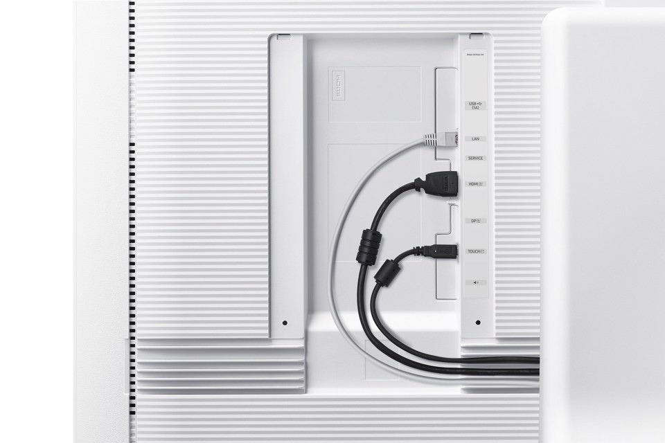 Samsung WM55B lavagna interattiva 139,7 cm (55") 3840 x 2160 Pixel Touch screen Grigio, Bianco