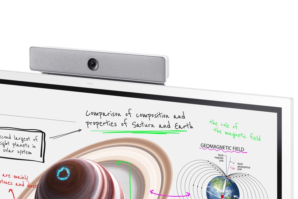 Samsung WM65B lavagna interattiva 165,1 cm (65") 3840 x 2160 Pixel Touch screen Grigio, Bianco