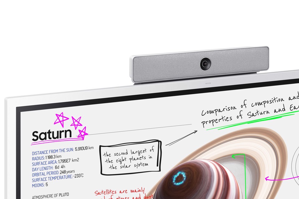 Samsung WM65B lavagna interattiva 165,1 cm (65") 3840 x 2160 Pixel Touch screen Grigio, Bianco