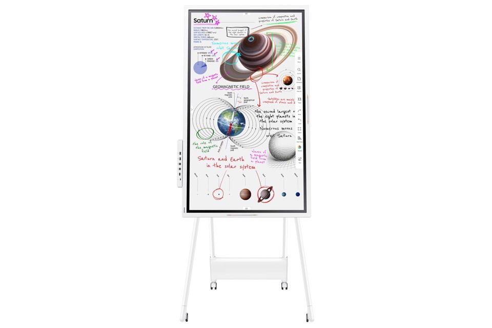 Samsung WM65B lavagna interattiva 165,1 cm (65") 3840 x 2160 Pixel Touch screen Grigio, Bianco