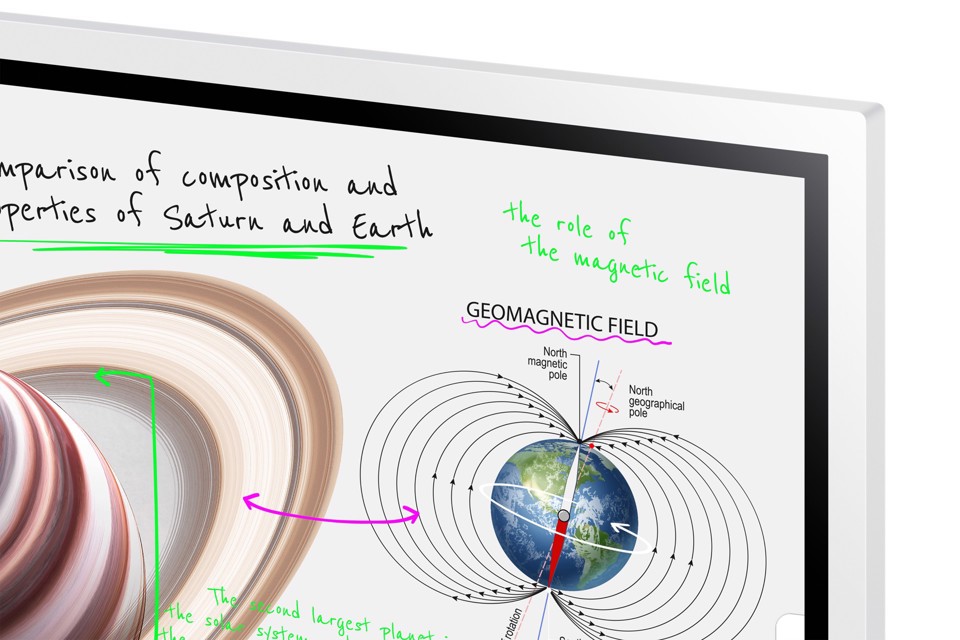 Samsung WM65B lavagna interattiva 165,1 cm (65") 3840 x 2160 Pixel Touch screen Grigio, Bianco