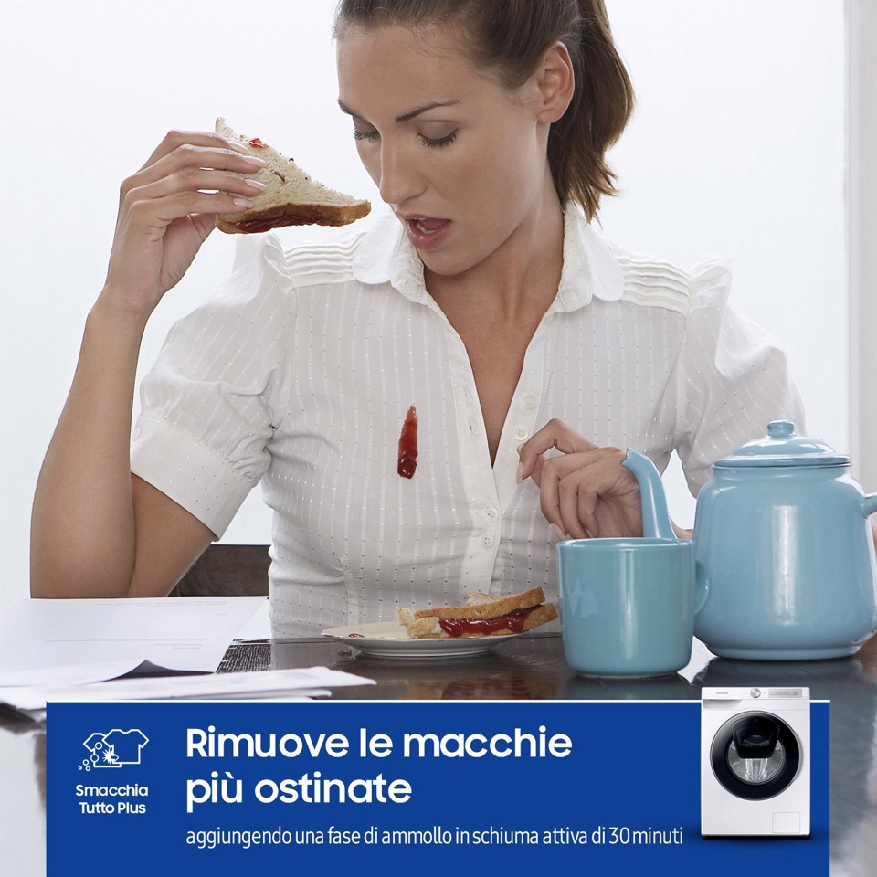 Samsung WW90T684DLH lavatrice Caricamento frontale 9 kg 1400 Giri/min A Bianco