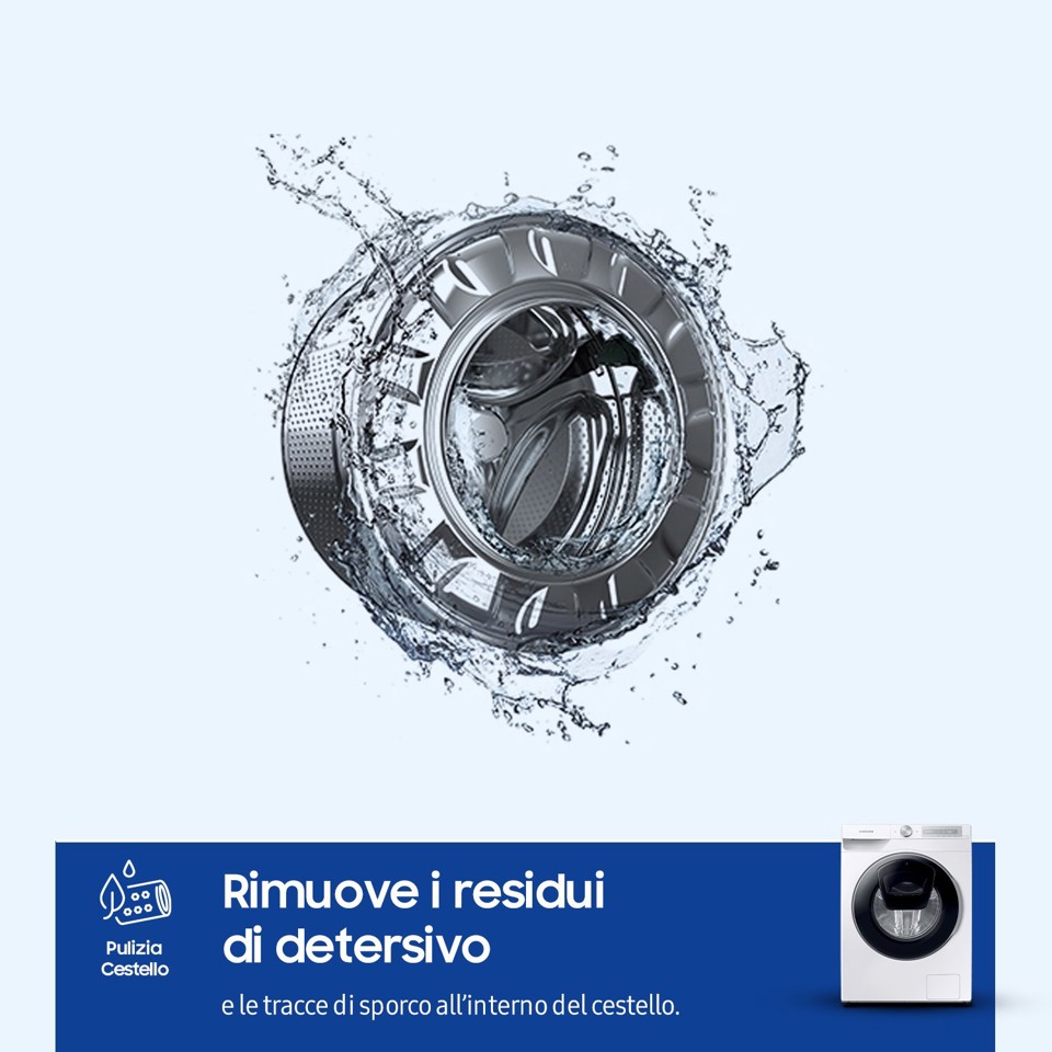 Samsung WW90T684DLH lavatrice Caricamento frontale 9 kg 1400 Giri/min A Bianco