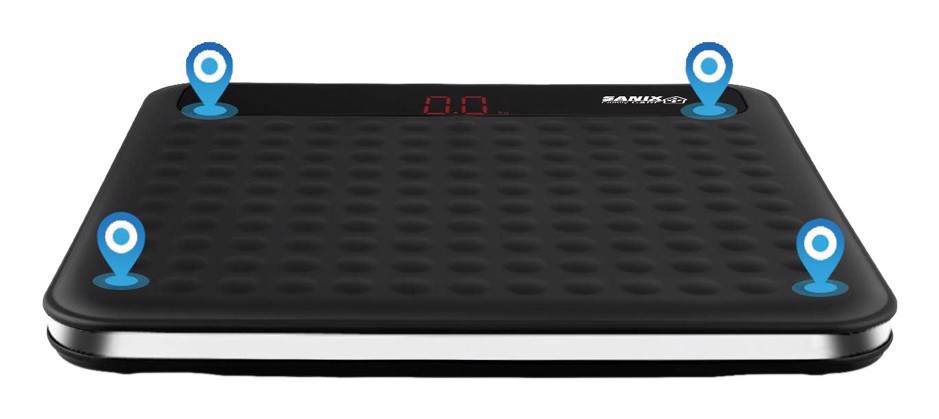 Sanix Family Care XDCAM7055P bilance pesapersone Quadrato Nero Bilancia pesapersone elettronica