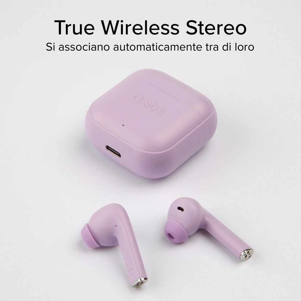 SBS Beat Free Auricolare True Wireless Stereo (TWS) In-ear Chiamate/Musica/Sport/Tutti i giorni Bluetooth Viola