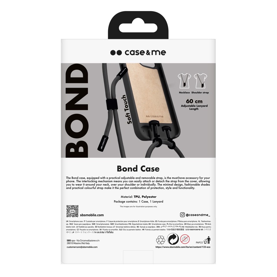 SBS CMCOVCROSBIP1461K custodia per cellulare 15,5 cm (6.1") Cover Nero