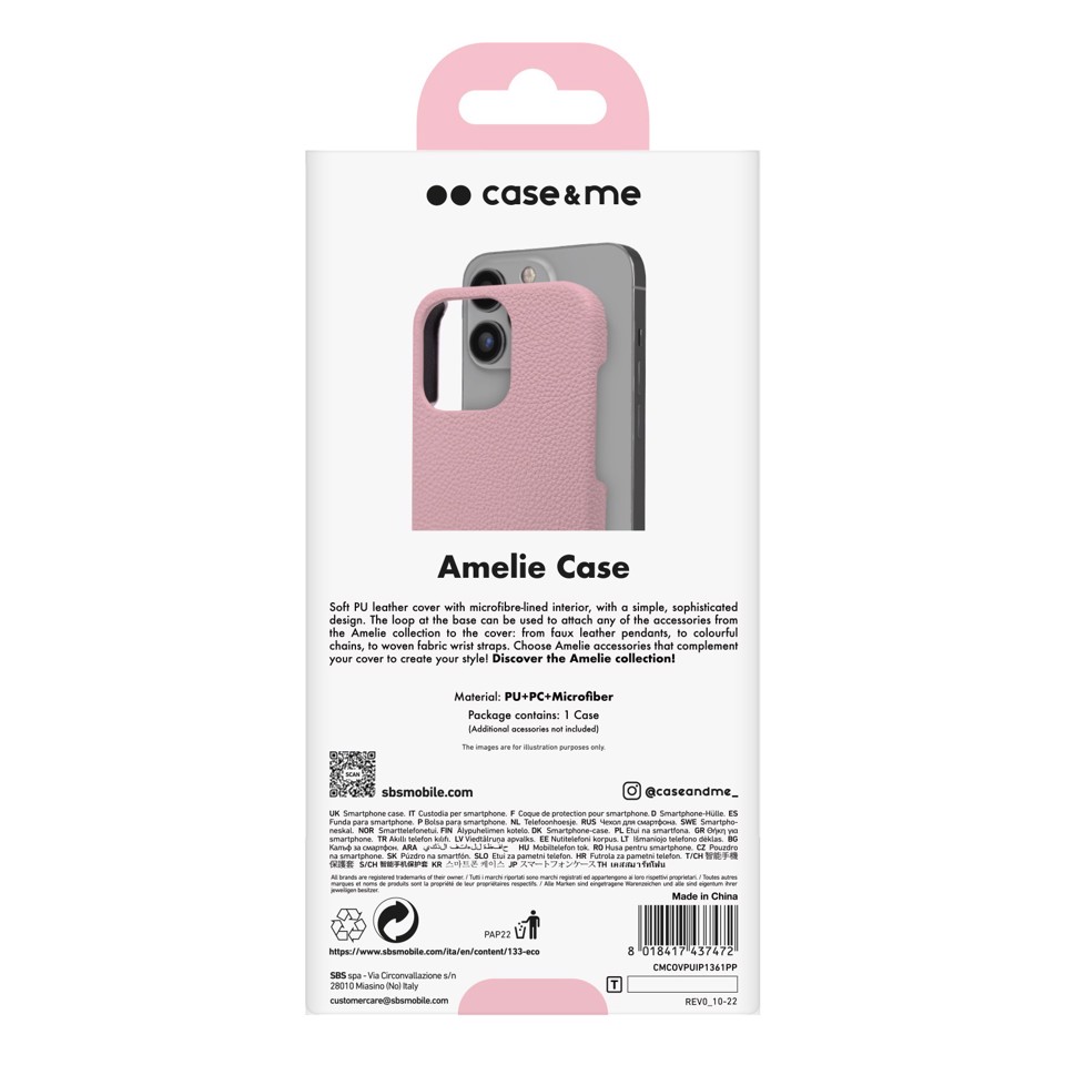 SBS CMCOVPUIP1361PP custodia per cellulare 15,5 cm (6.1") Cover Rosa