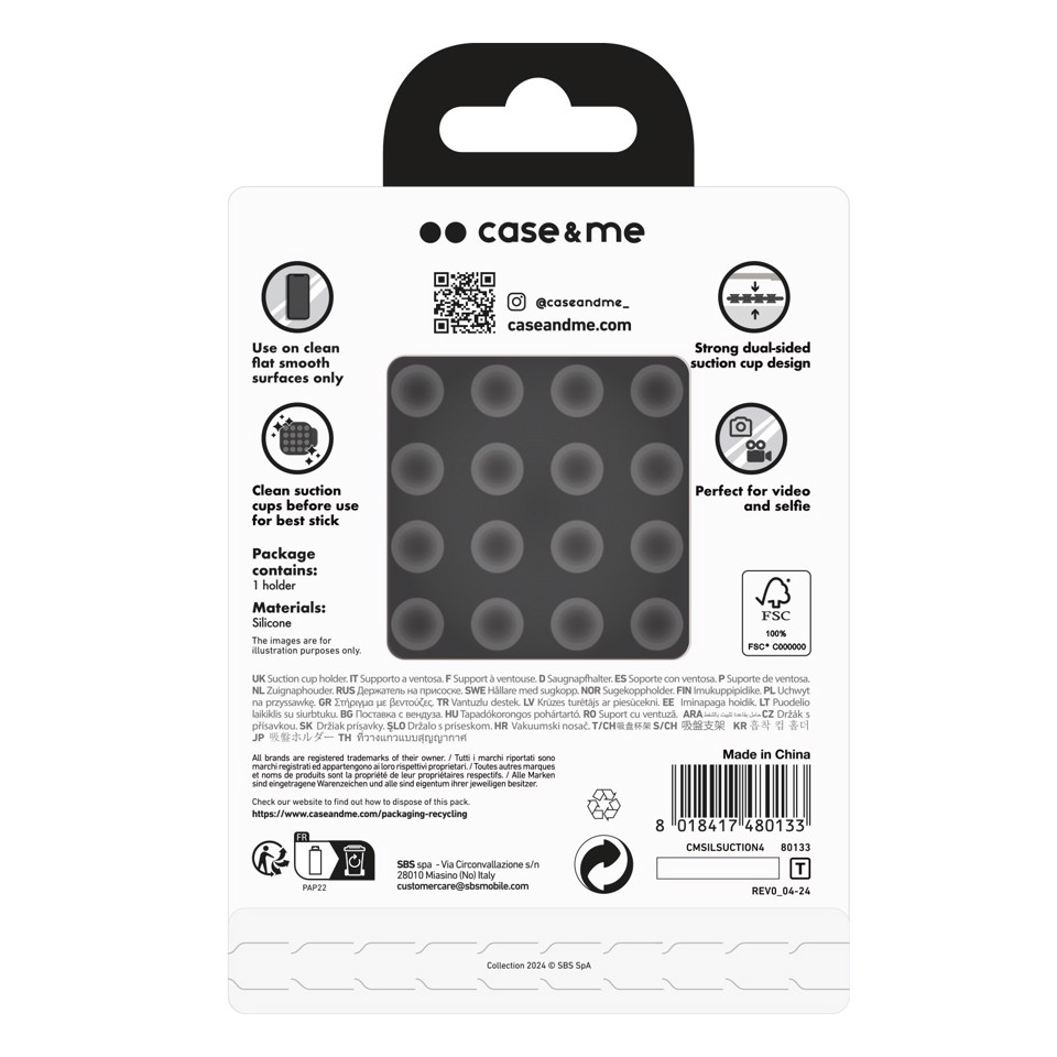 SBS CMSILSUCTION4 supporto per personal communication Supporto passivo Telefono cellulare/smartphone Nero