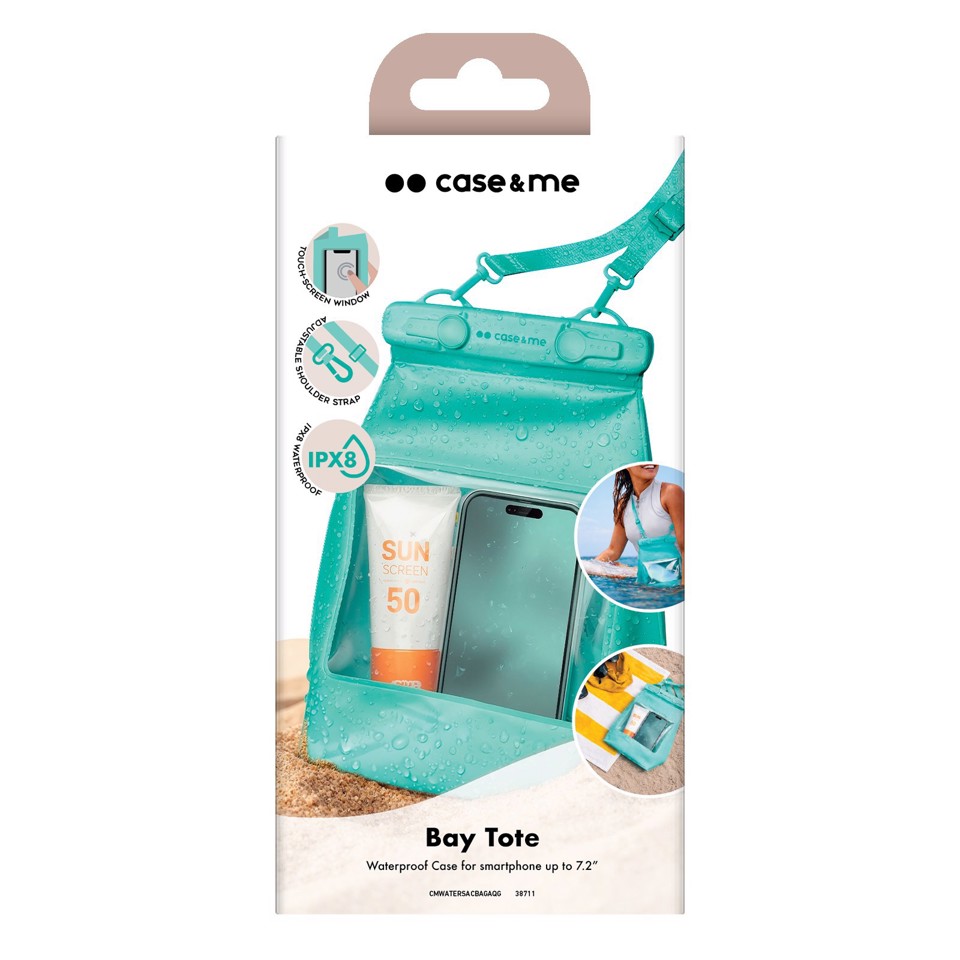 SBS CMWATERSACBAGAQG custodia per cellulare 18,3 cm (7.2") Custodia a clutch Colore menta
