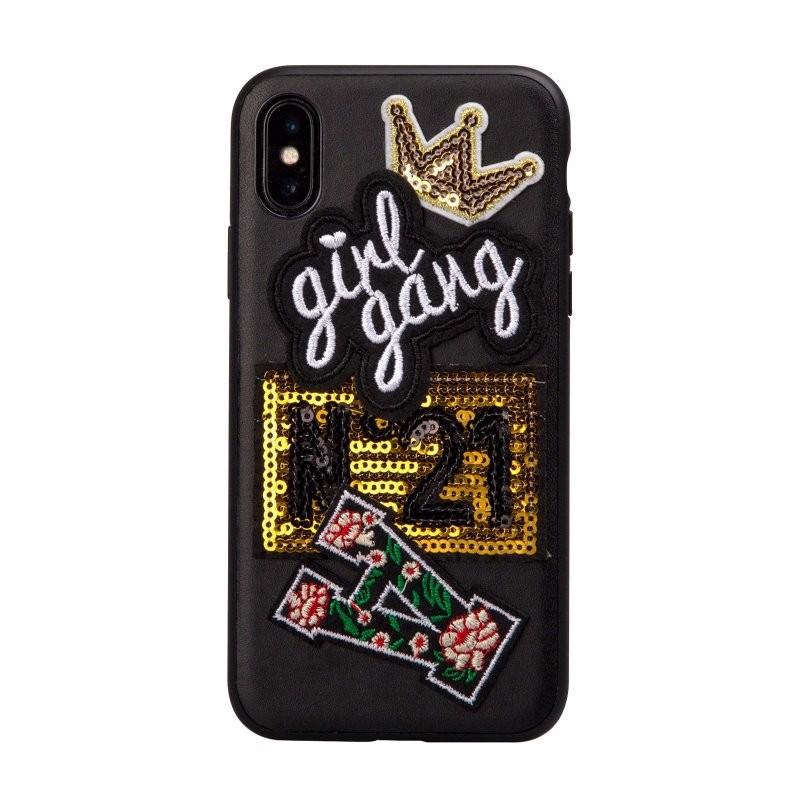 SBS Cover con patch Girl Gang per iPhone XS/X