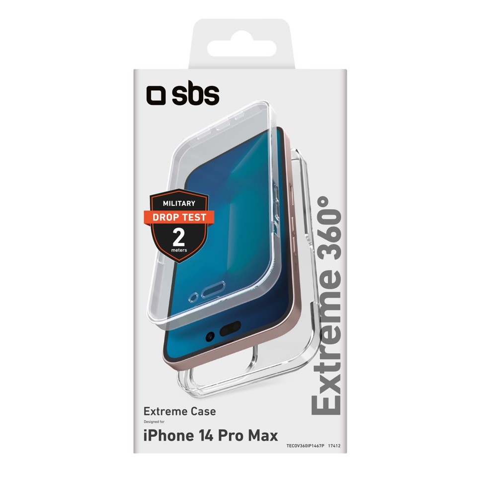 SBS Extreme 360° custodia per cellulare 17 cm (6.7") Cover Trasparente