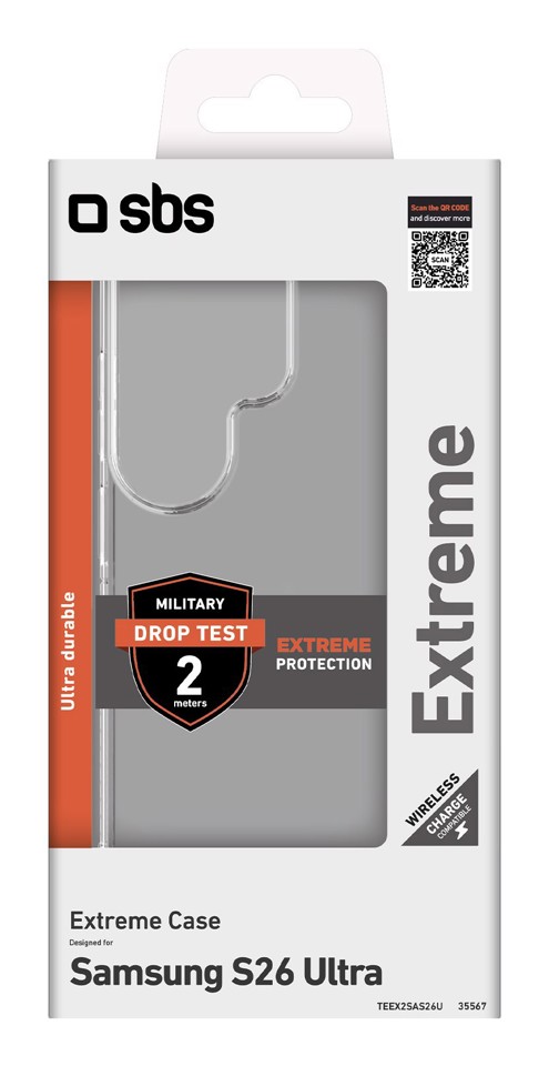 SBS Extreme custodia per cellulare 16,5 cm (6.5") Cover Trasparente