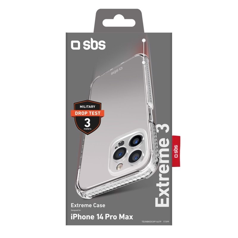 SBS Extreme X3 custodia per cellulare 17 cm (6.7") Cover Trasparente