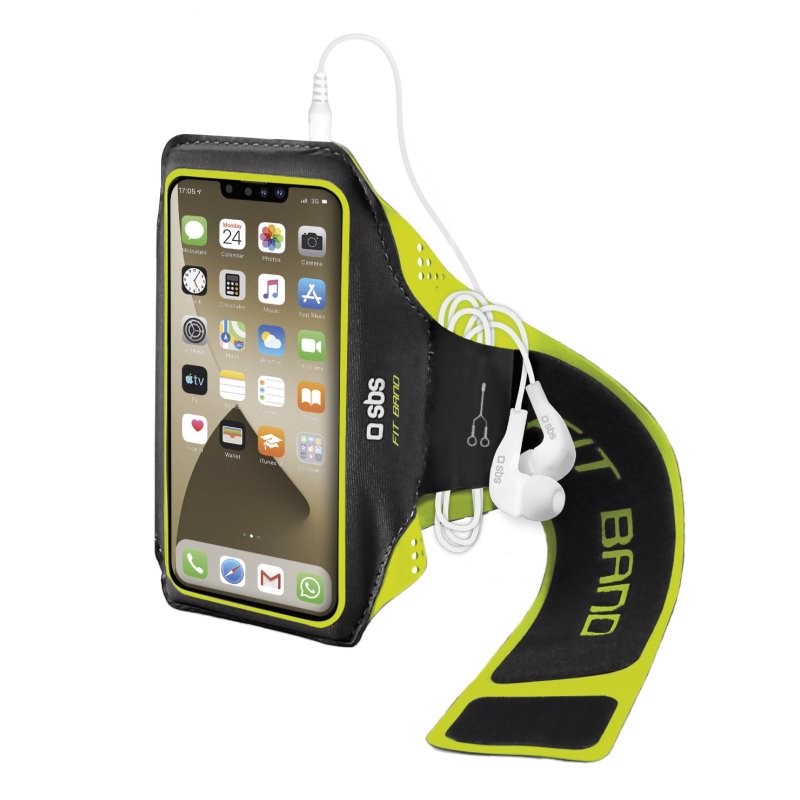 SBS Fascia da braccio running XXXL per smartphone fino a 6,7" con finestra touch