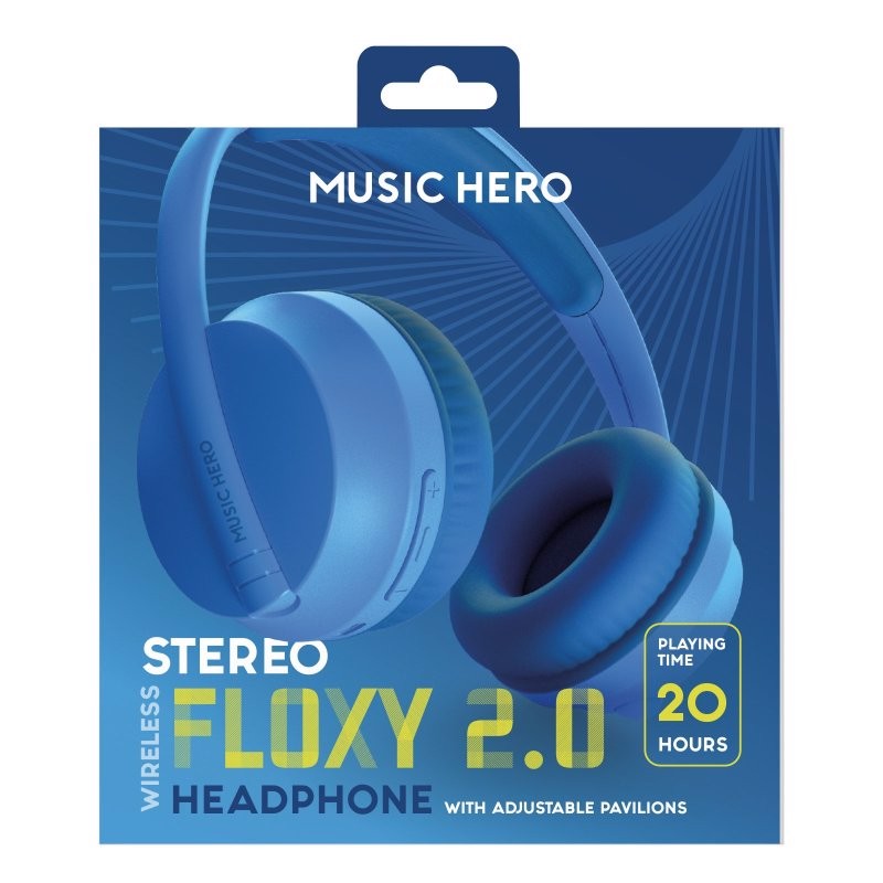 SBS Floxy 2.0 Cuffie Wireless A Padiglione Musica e Chiamate USB tipo-C Bluetooth Blu