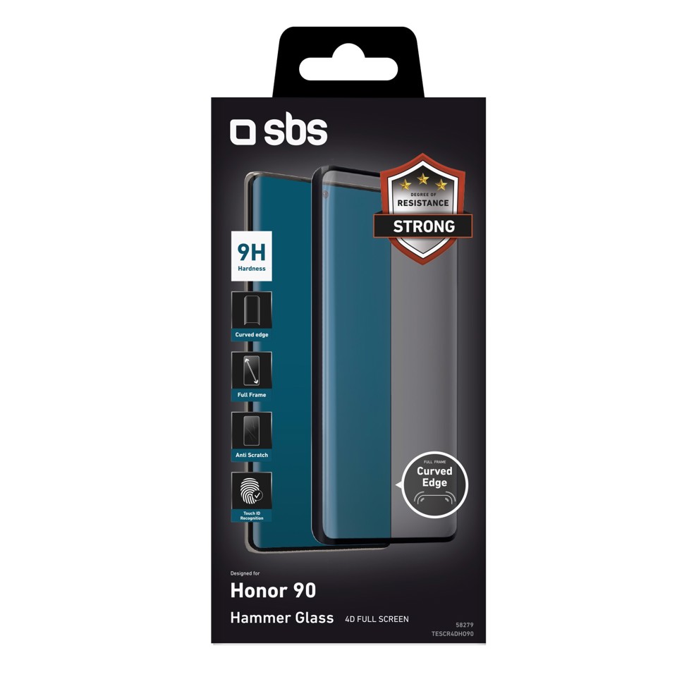 SBS Glass screen protector 4D Full Glass per Honor 90