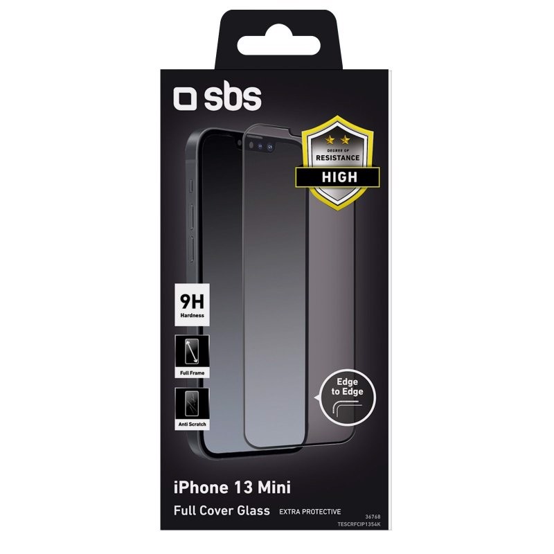 SBS Glass screen protector Full Cover per iPhone 13 Mini