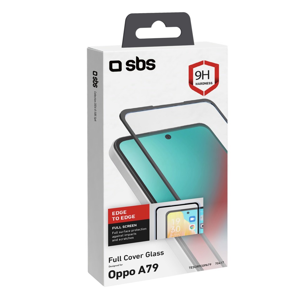 SBS Glass screen protector Full Cover per Oppo A79