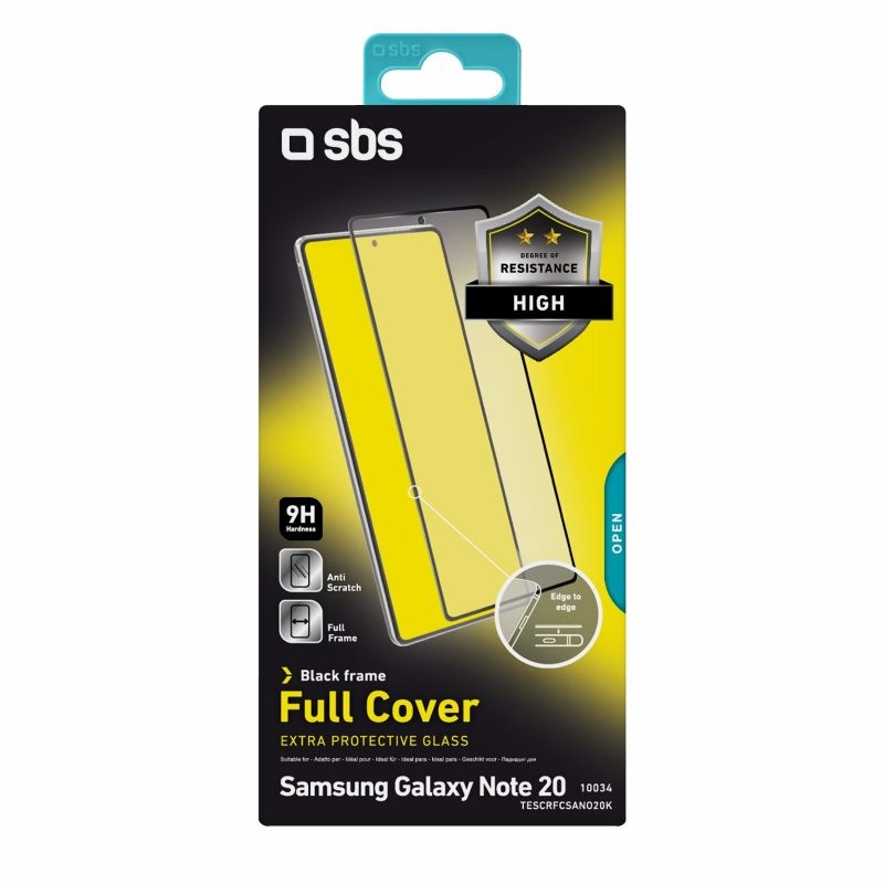 SBS Glass screen protector Full Cover per Samsung Galaxy Note 20