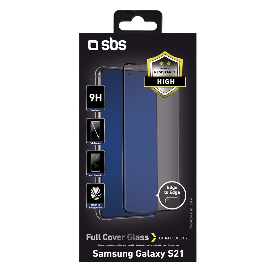 SBS Glass screen protector Full Cover per Samsung Galaxy S21